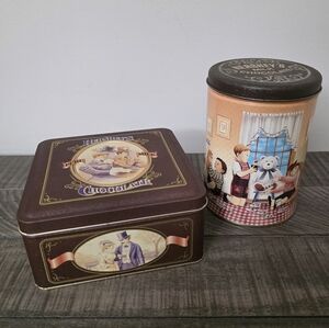 Lot of 2 Vintage Collectible Hershey Tins 1990 and 1995